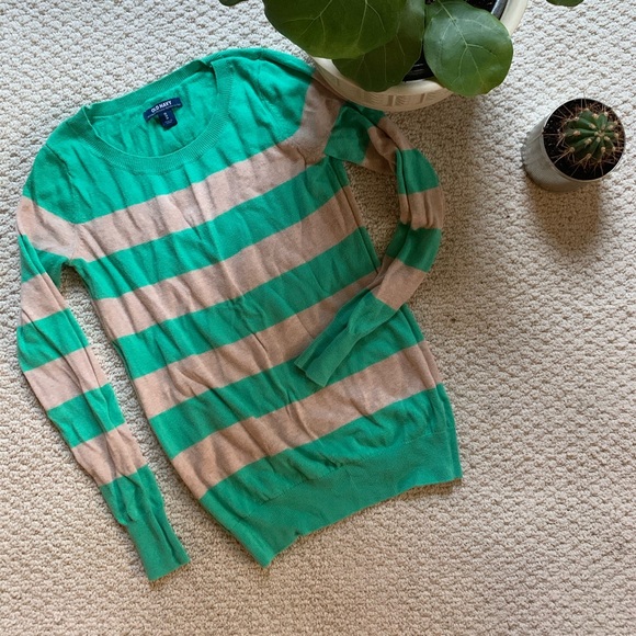 Old navy tan and green long sleeved sweater - Picture 1 of 1